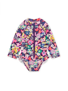 Rash Guard Baby Swimsuit-Caribbean Wildflowers