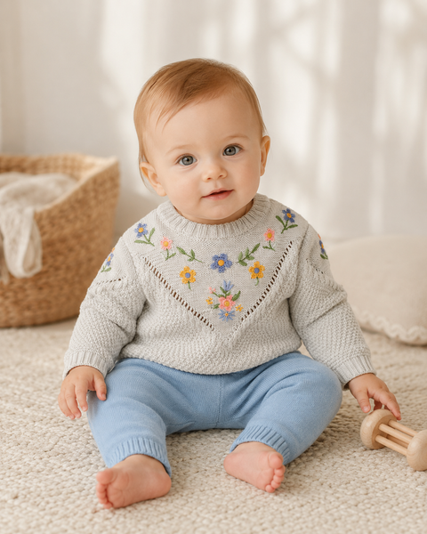 Ivy Floral Knit Sweater
