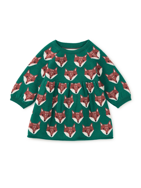 FAMILY FOX SWEATER DRESS