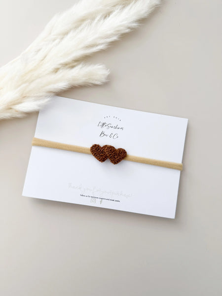 Crochet Heart Headband