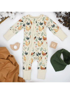 Organic Cotton 2-Way Zip Front Sleeper, Flax