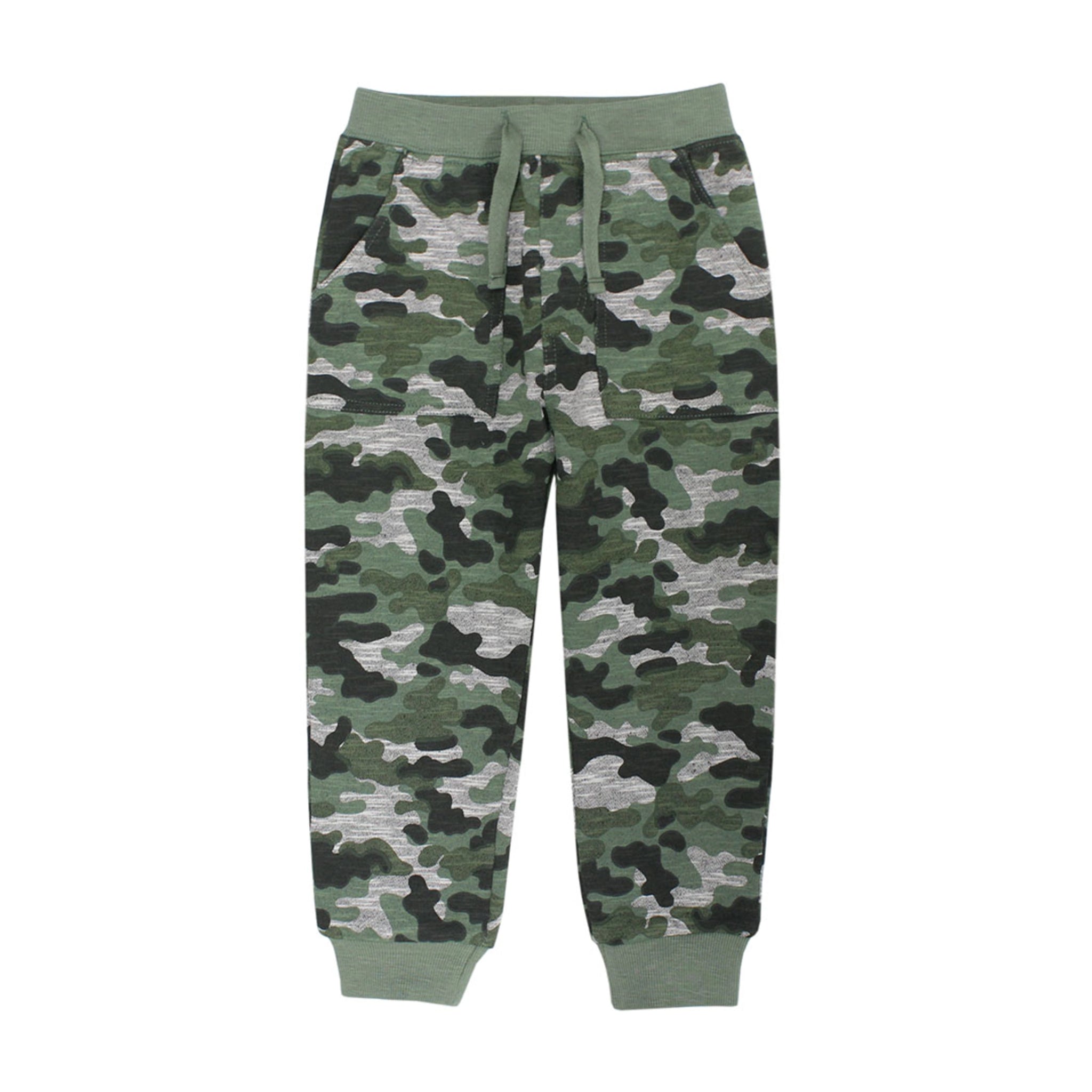 TERRY CAMO PANTS WITH POCKETS