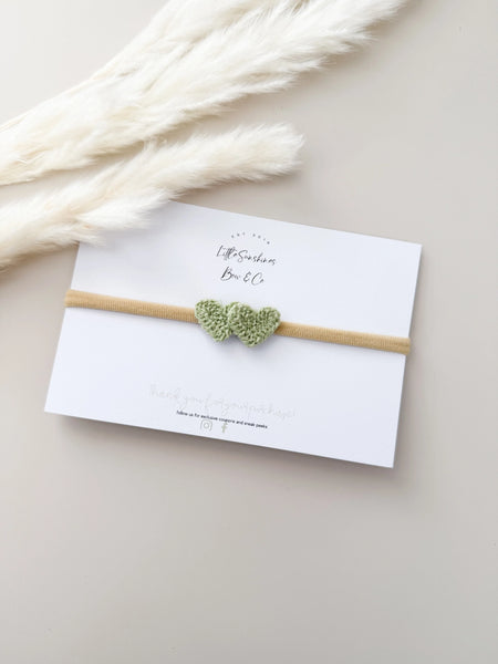 Crochet Heart Headband