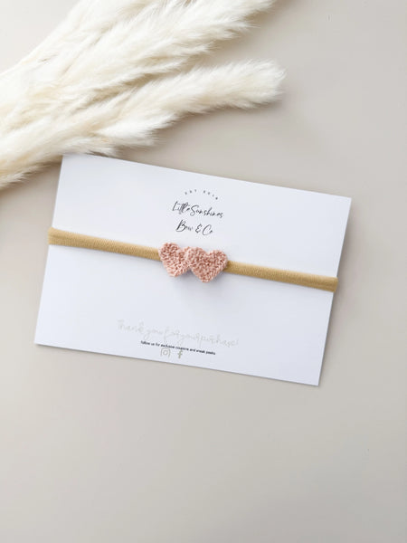 Crochet Heart Headband