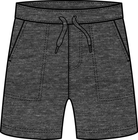 HEATHER CHARCOAL TERRY SHORTS