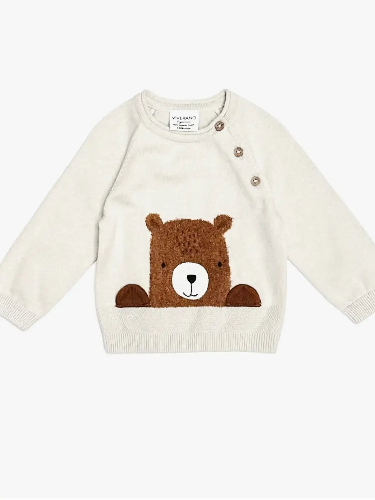 Furry Bear Baby Knit Pullover
