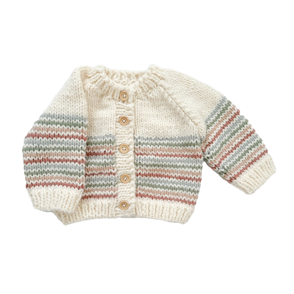 Stripe Cardigan-Pastel