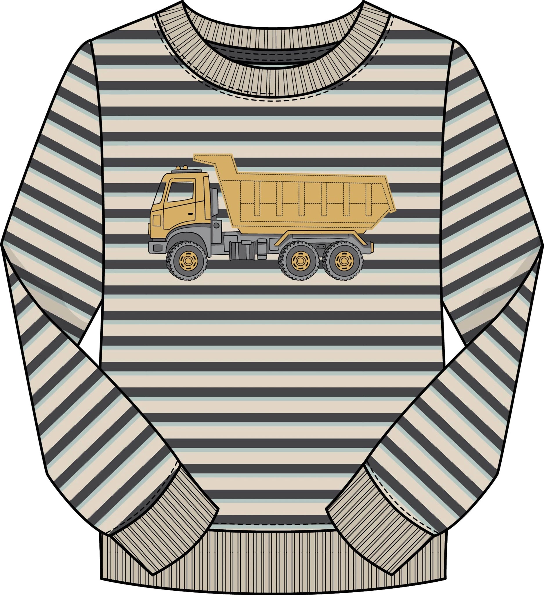 LS Stripe Dump Truck Terry Tee