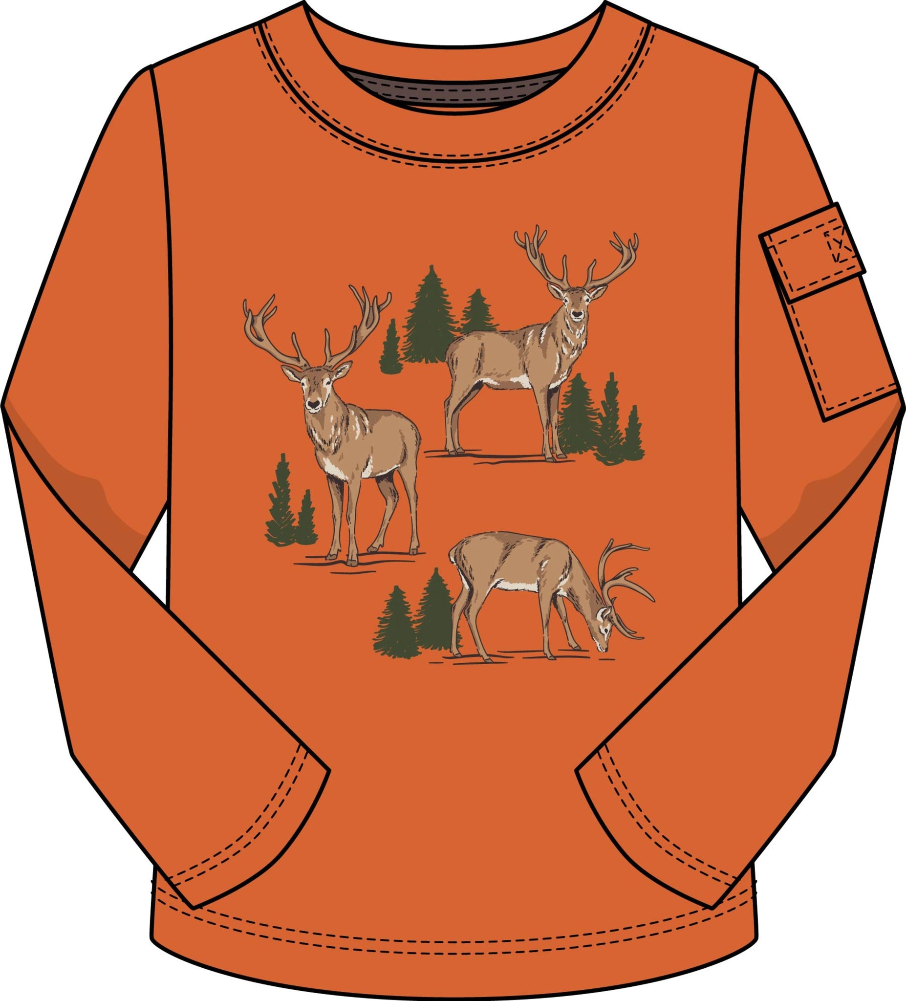 LS Multi Deer Tee-Harvest