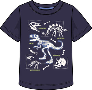 GLOW IN THE DARK DINO SKELETON TOP