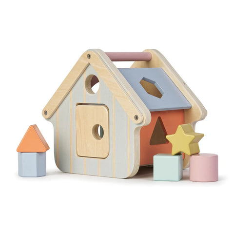 Wooden Shape Sorting House