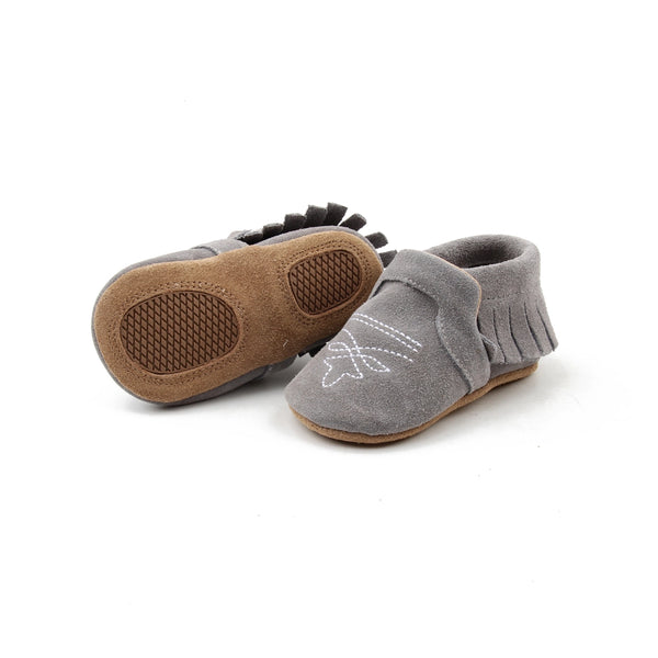 Moccasin - Gray Suede