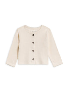 Clara Pointelle Cardigan - Ivory
