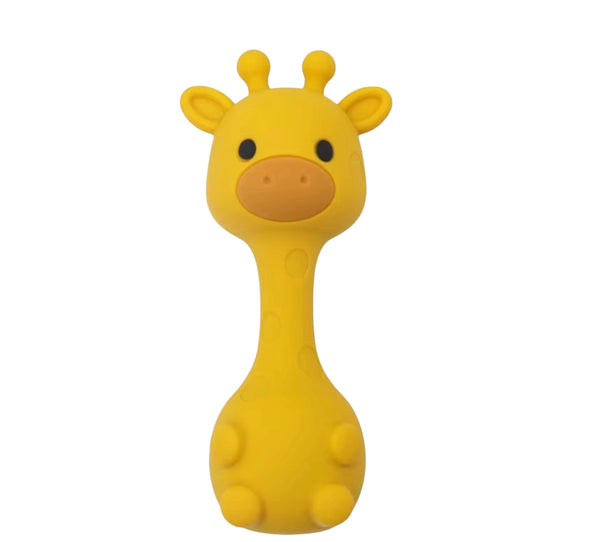 Silicone Giraffe Teether Rattle