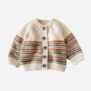 Stripe Cardigan-Woodland