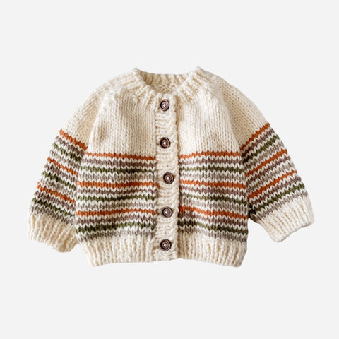 Stripe Cardigan-Woodland
