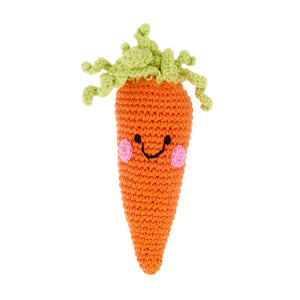 Friendly Plush Carrot Rattle