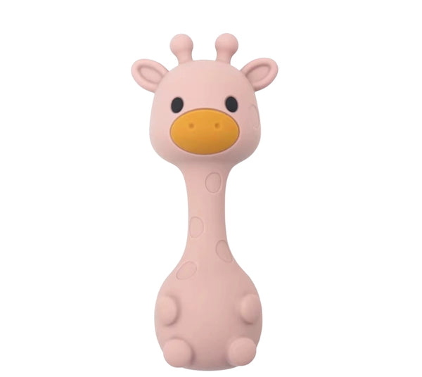 Silicone Giraffe Teether Rattle