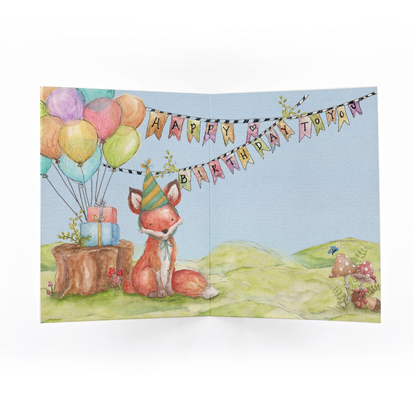 Fox Celebration -Greeting Card