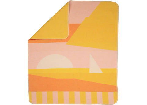 JUWEL – sunset & boat abstract/Yellow/Pink  7196