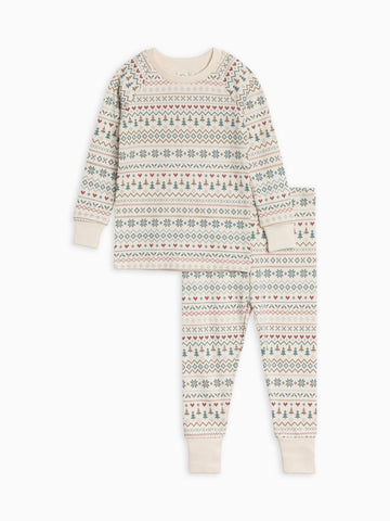 Long Sleeve Jammies - Fairisle / Teal