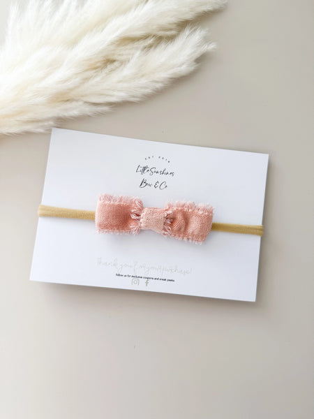 Velvet Fringe Bow Headband