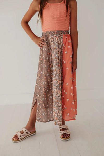 Panel Maxi Skirt-Boho Floral