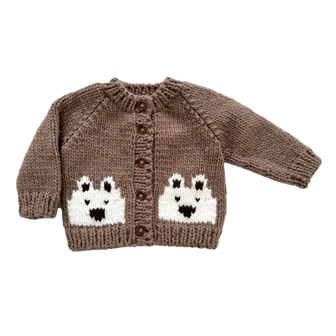 Bear Cardigan-Tan