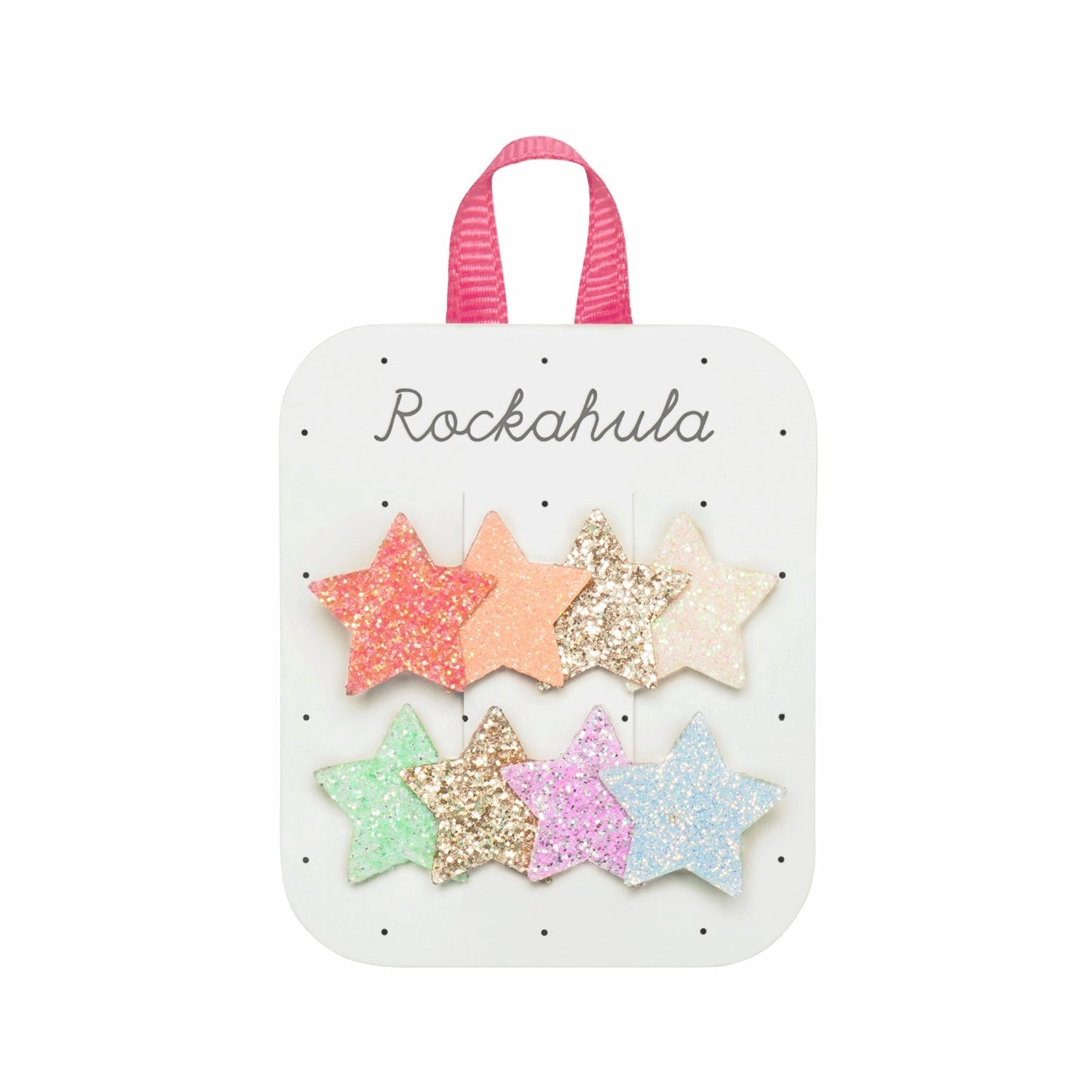 Rainbow Shimmer Star Clips H2273M