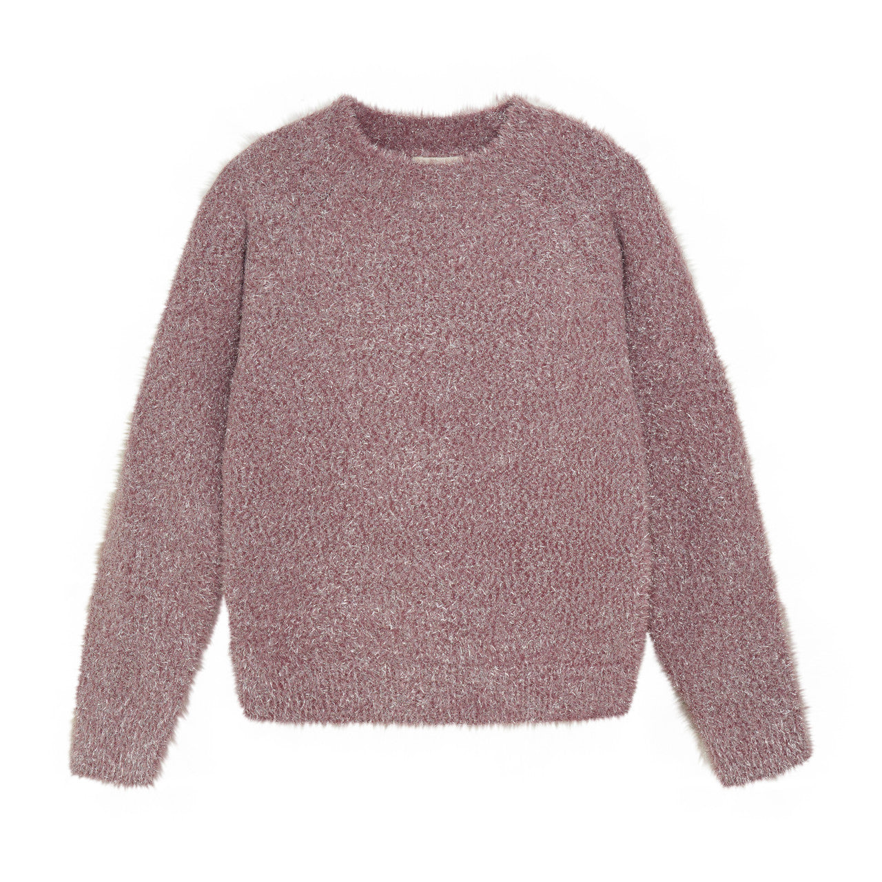 Knit Pullover Glitter-Crushed Berry