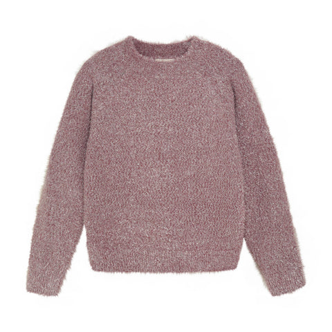 Knit Pullover Glitter-Crushed Berry