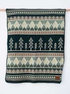 Tree Line Baby Blanket - Forest Creatures