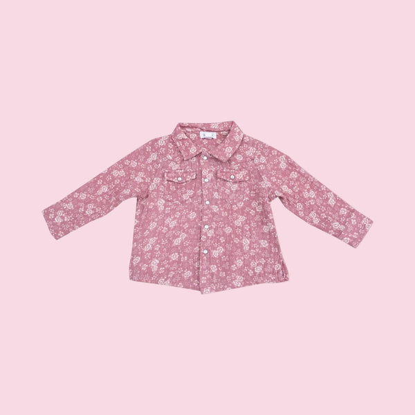 Bandana Floral - L/S Western Pearl Snap Shirt