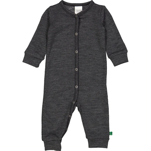 Woolly bodysuit-Dark grey melange