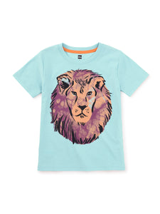 Lion Graphic Tee/Canal Blue