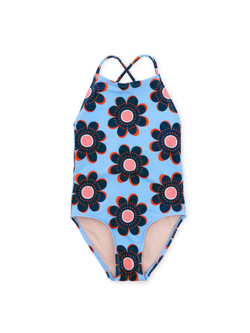 Cross Back One-Piece Swimsuit / Rosebank Floral