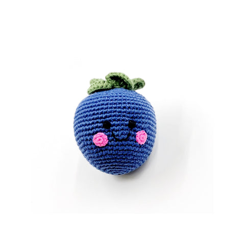 Friendly Plush Blueberry Rattle