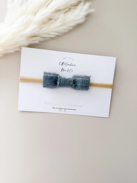 Velvet Fringe Bow Headband