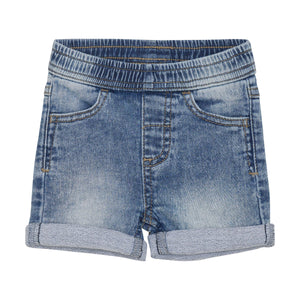 French terry denim short