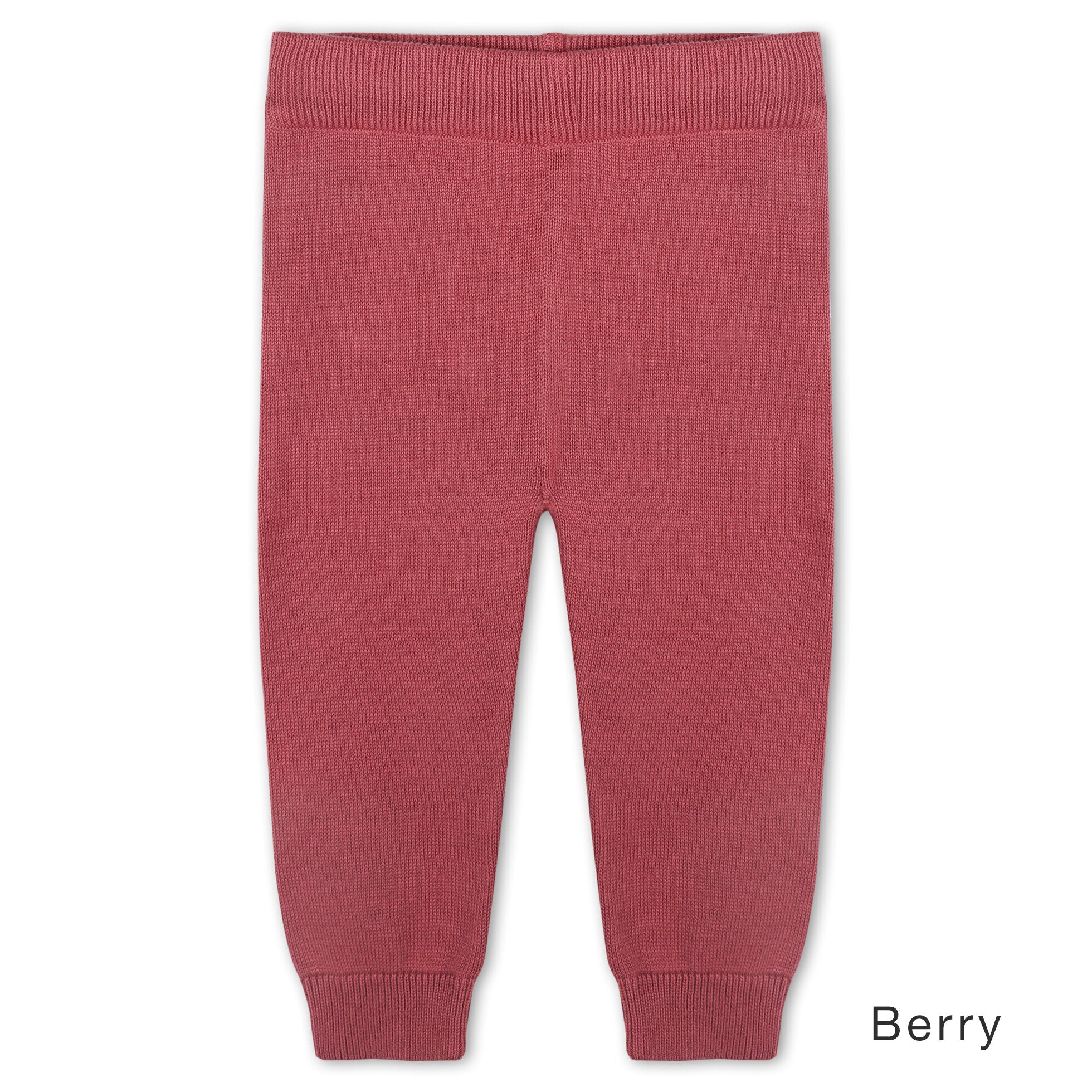 Baby Sweater Knit Pants-Berry