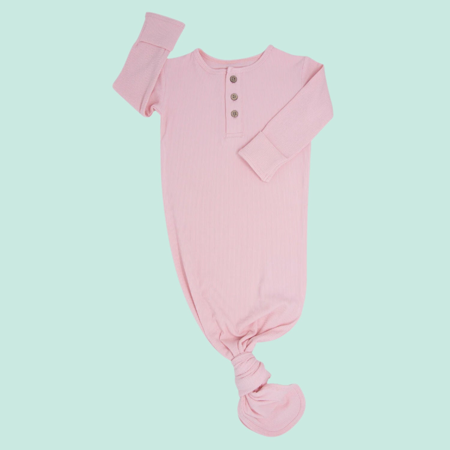 Knotted Gown - Perfect Pink Ribbed