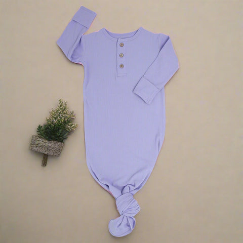 Knotted Gown - Orchid Petal Ribbed