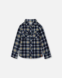 Soft Polar Shirt Blue Plaid