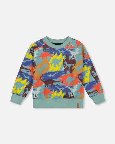 Printed Sweatshirt Dino Print