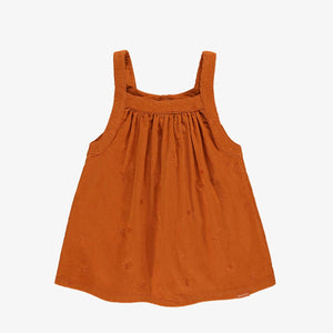 Burnt orange corduroy jumper dress