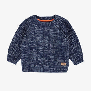 Knitted sweater in blue