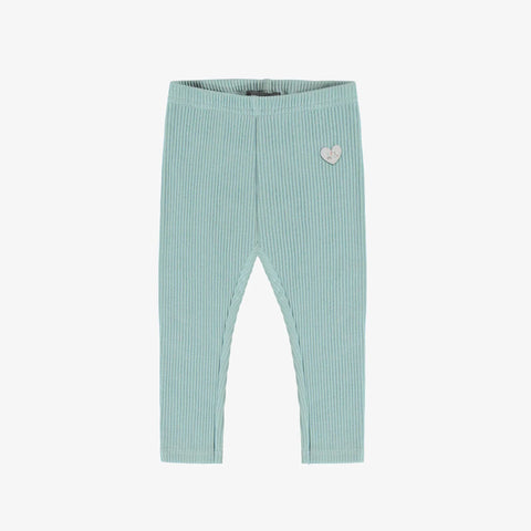 Ash blue long legging in rib