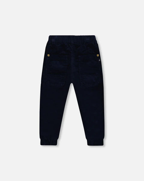 Stretch Corduroy Jogger Pants Peacoat