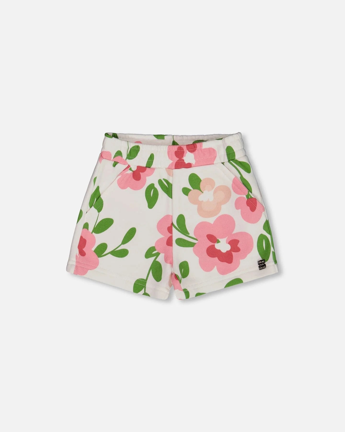 Printed French Terry Short-Flowers