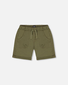 Stretch Twill Short-Burnt Olive